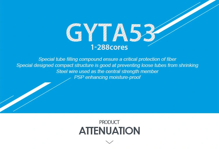 GYTA53 288 Core Single Mode Direct Burial Fiber Optic Cable