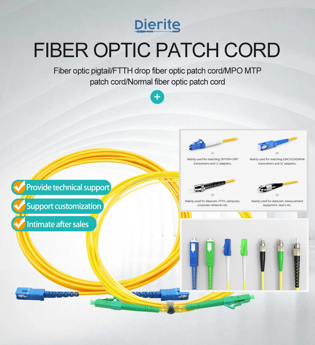 5% off Sc APC Upc 12 12 Cord Multimode/Singlemode Fibers Unjacketed Color-Coded Pigtail for Telecommunication Networks