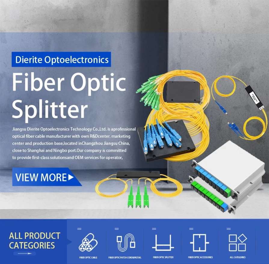 Factory Direct Sale FTTH Fiber Optic/Optical Coupler Fbt 1X2 1X4 1X8 1X16 Mini/Steel Tube PLC Splitter for Network